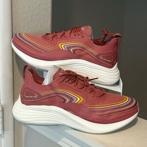 Stylish Men's Athletic Shoes in Red and Yellow